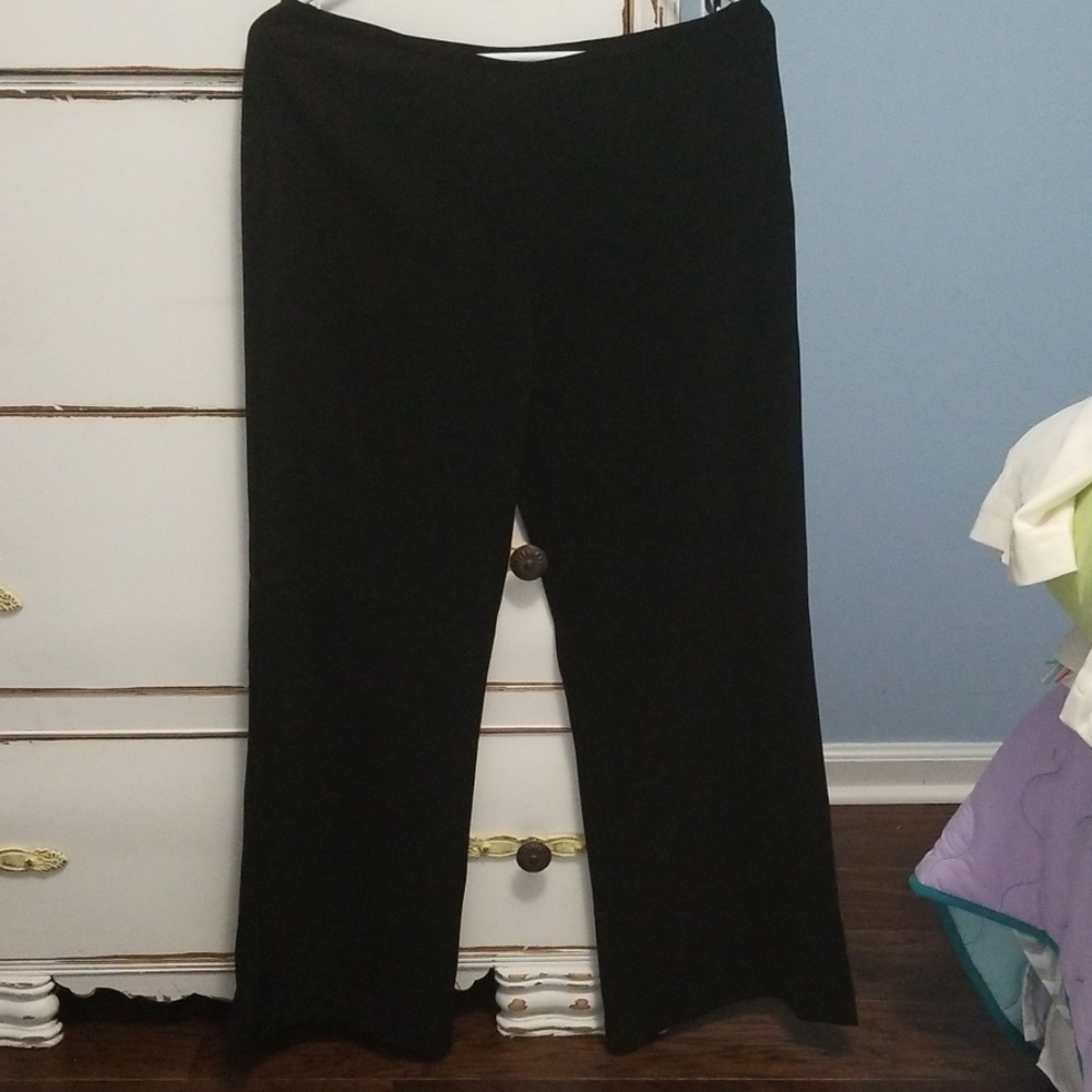 Black side zip trousers
